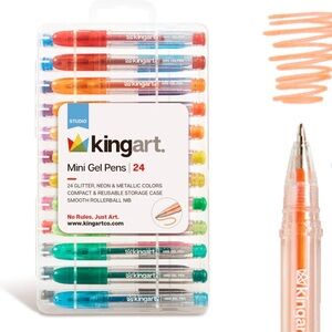New In Box Kingart Mini Gel Pens Set 24